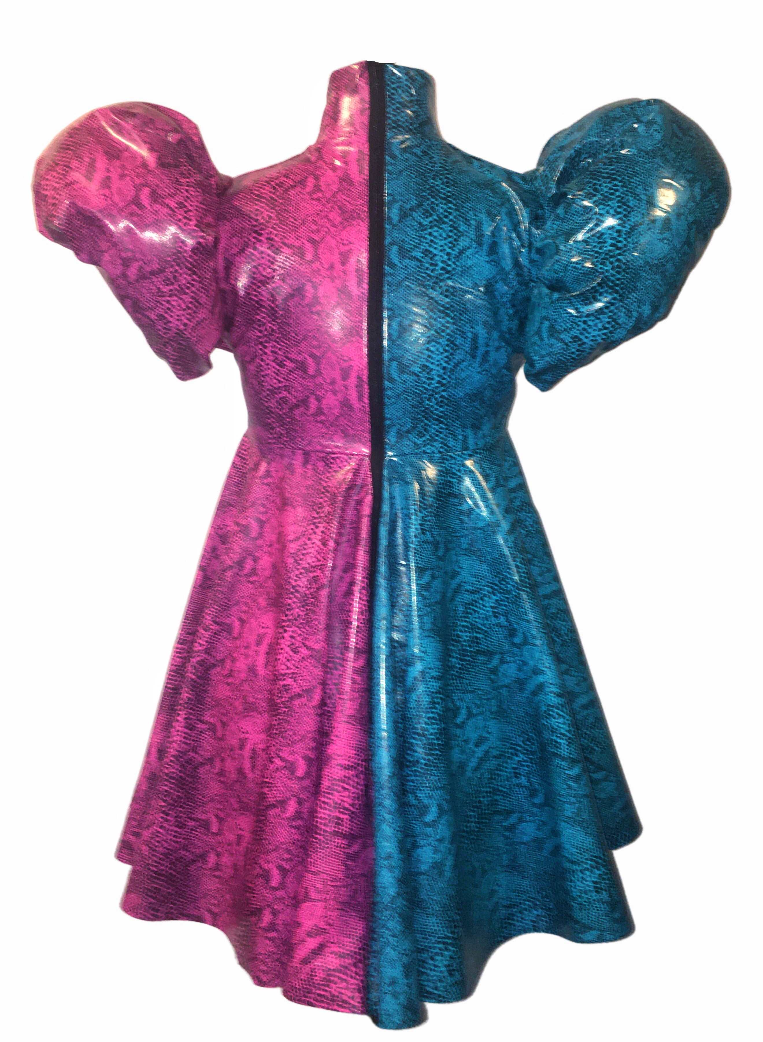 DOLL - Blue/Pink Dress