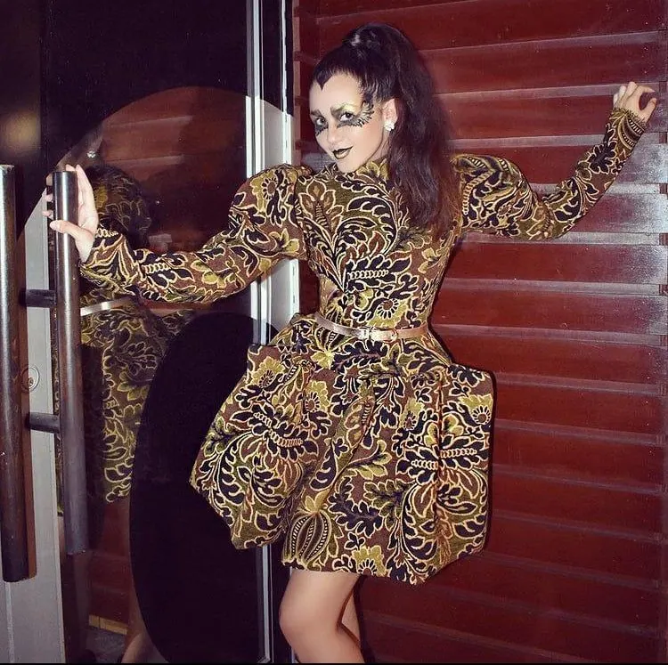Ruffled Dress Womens couture fashion 